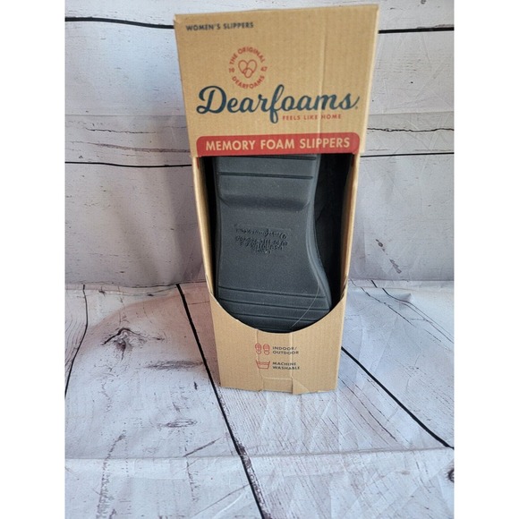 Dearfoams Woman's Indoor/Outdoor Memory Foam Clog Slippers BLACK L 9-10 NWB - Picture 4 of 5